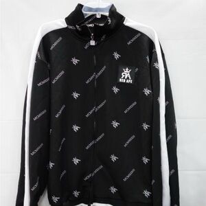 Y2K Red Ape MCMXXXIII Logo Men's Size Large Black/White Full Zip Track unisex